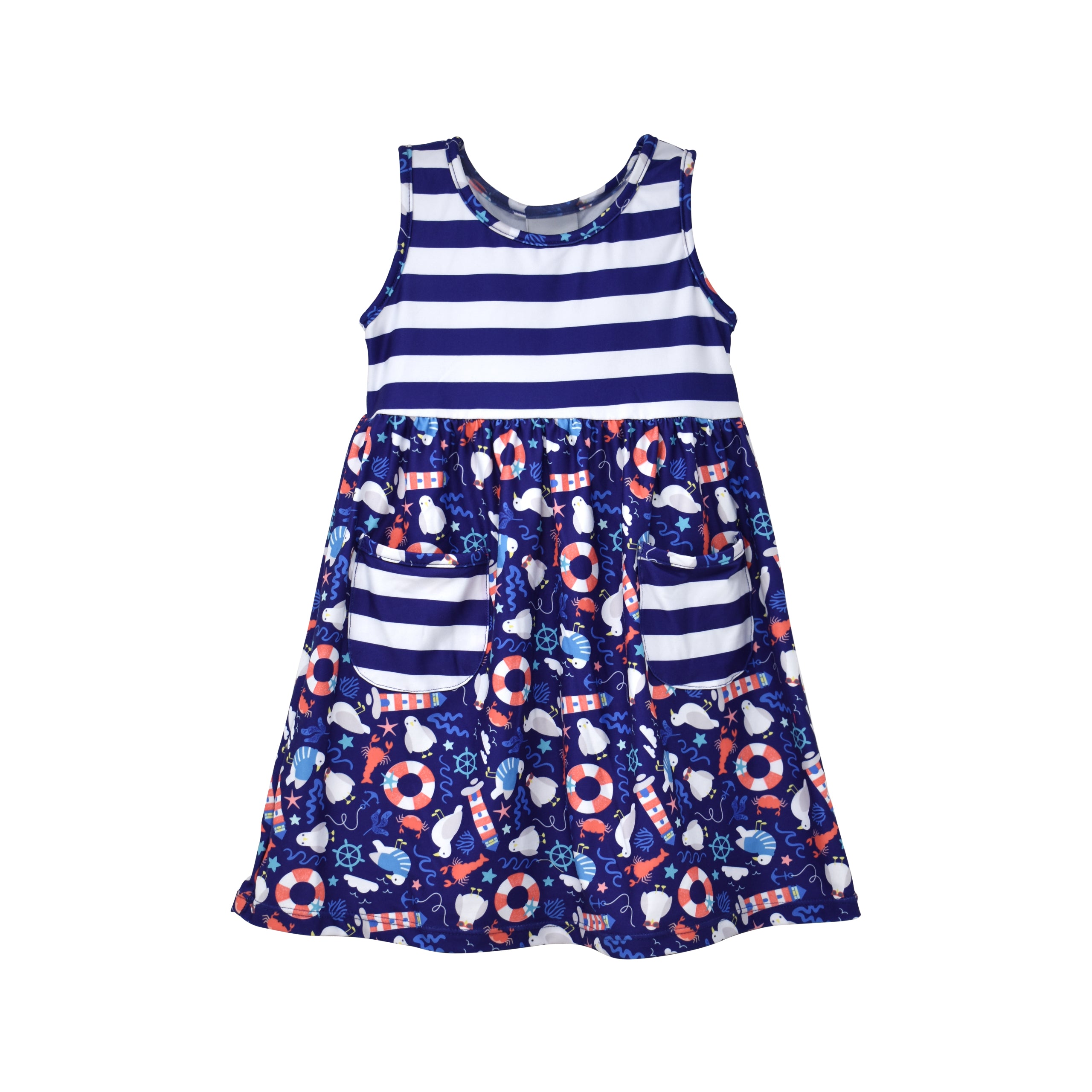 (New) UPF 50+ Dahlia Sleeveless Tee Dress w/ Pockets