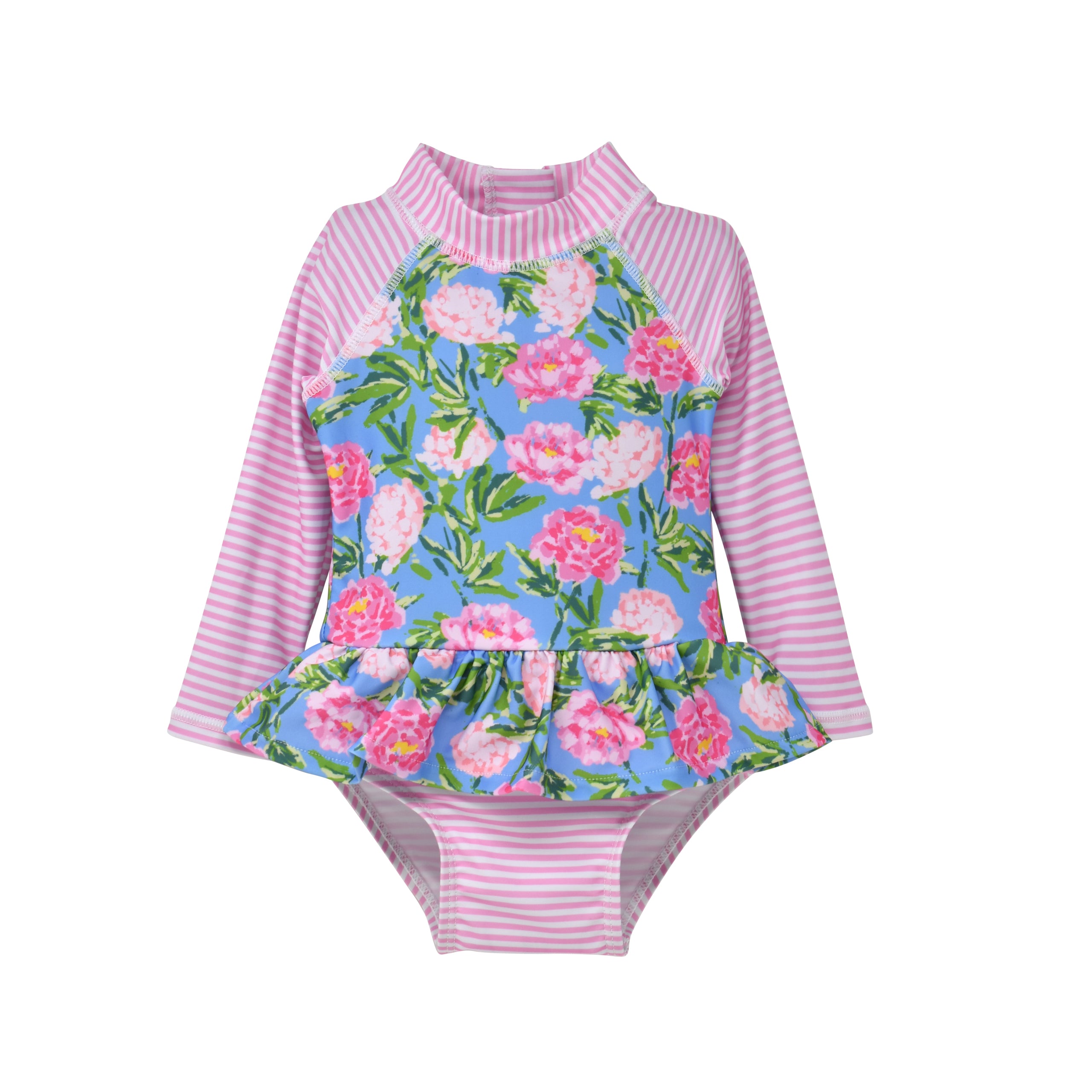 New) UPF 50+ Alissa Infant Ruffle Rash Guard Swimsuit – FlapHappy