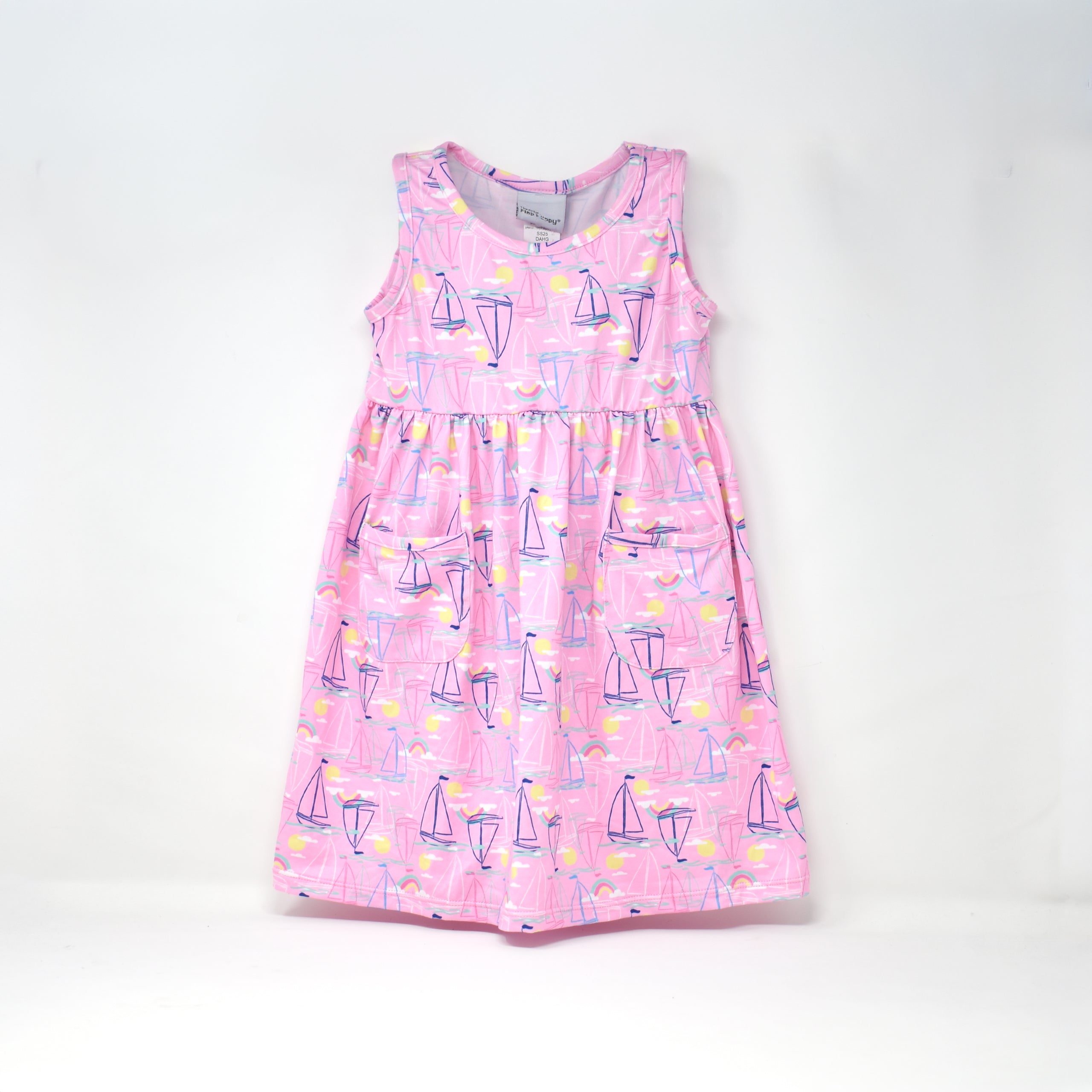 (SS25) UPF 50+ Dahlia Sleeveless Tee Dress w/ Pockets