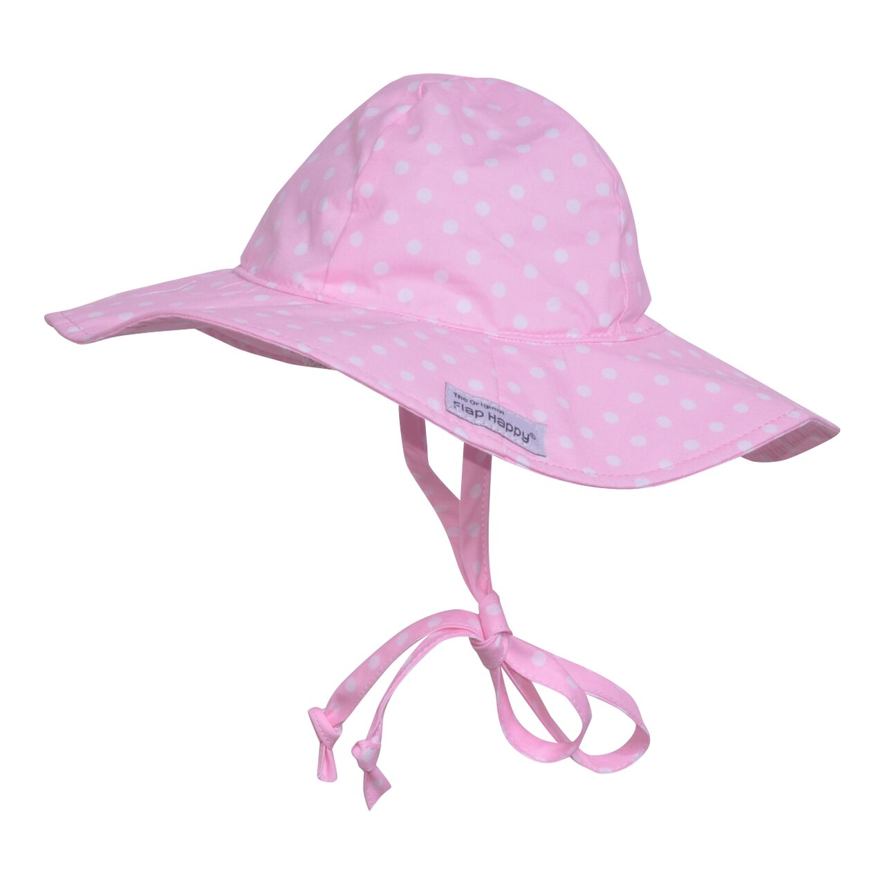 UPF 50+ Floppy Hat (Basics) - Pink Dots, pink with white dots