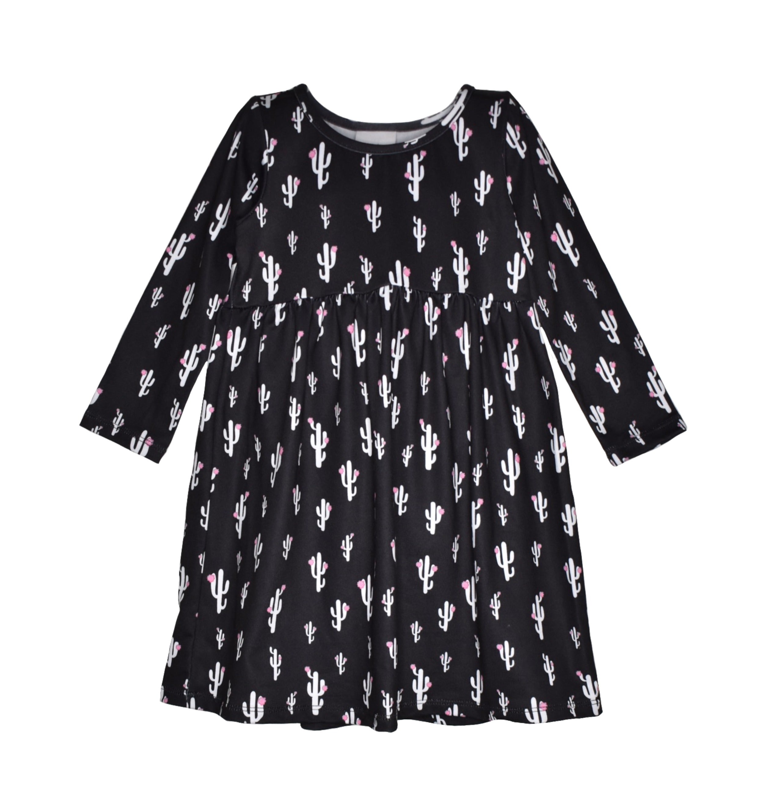 White cactus with pink flowers on a black background