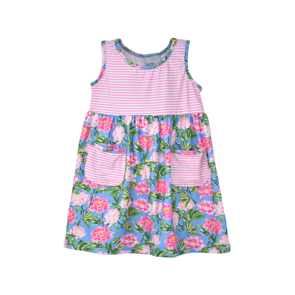UPF 50+ Dahlia Sleeveless Tee Dress w/ Pockets