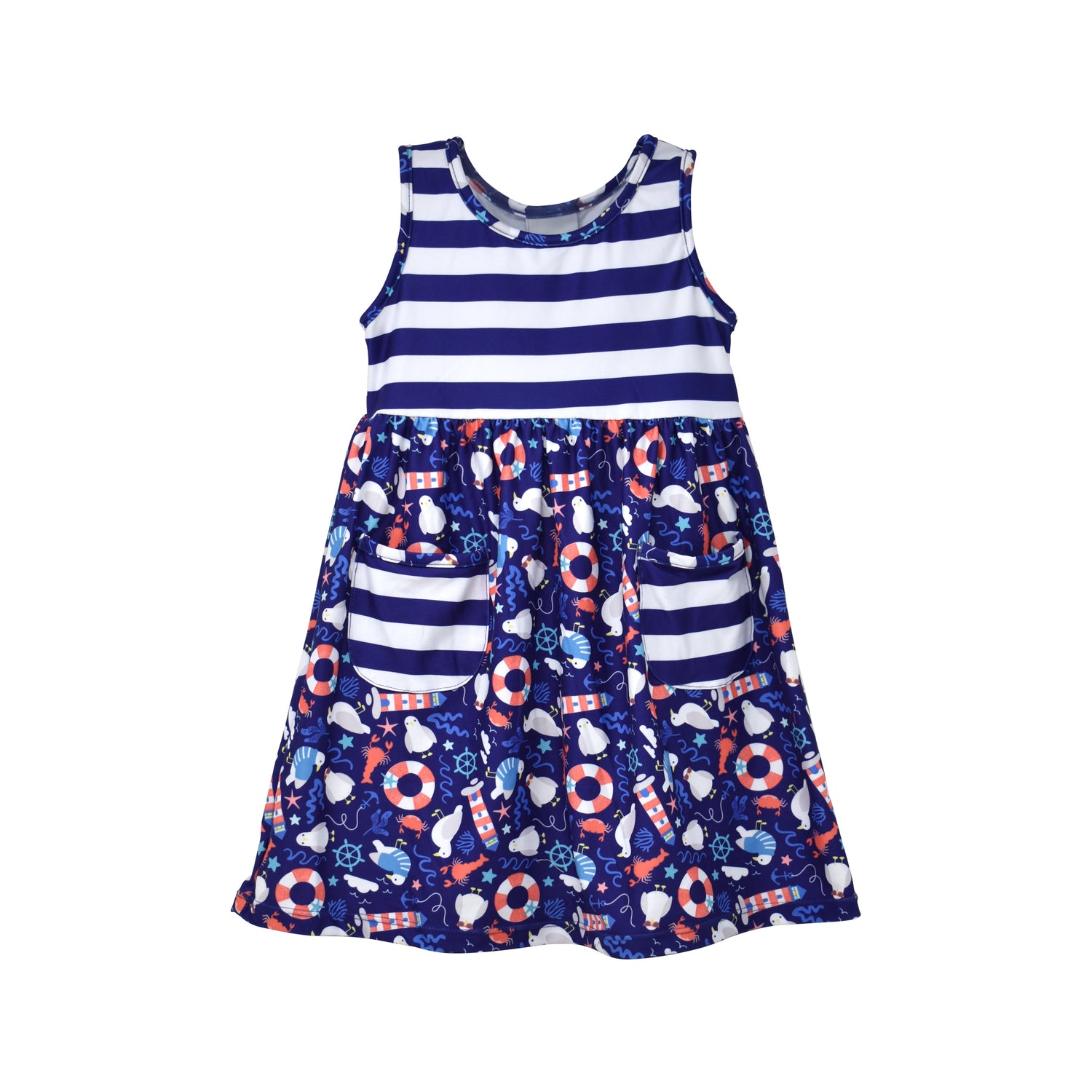 (New) UPF 50+ Dahlia Sleeveless Tee Dress w/ Pockets