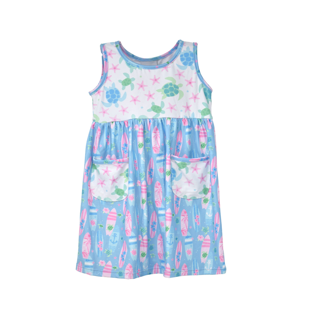 (New) UPF 50+ Dahlia Sleeveless Tee Dress w/ Pockets
