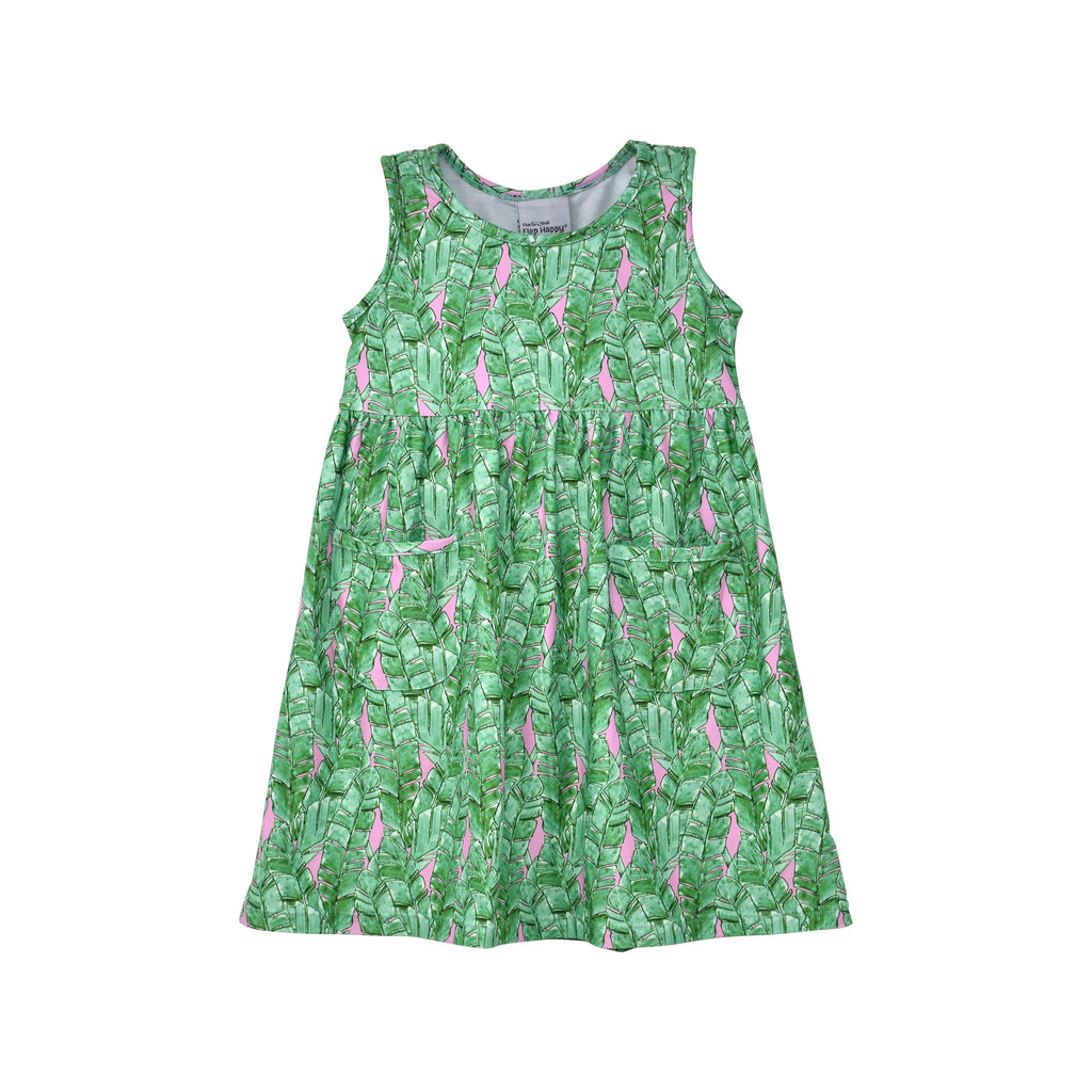 UPF 50+ Dahlia Sleeveless Tee Dress w/ Pockets