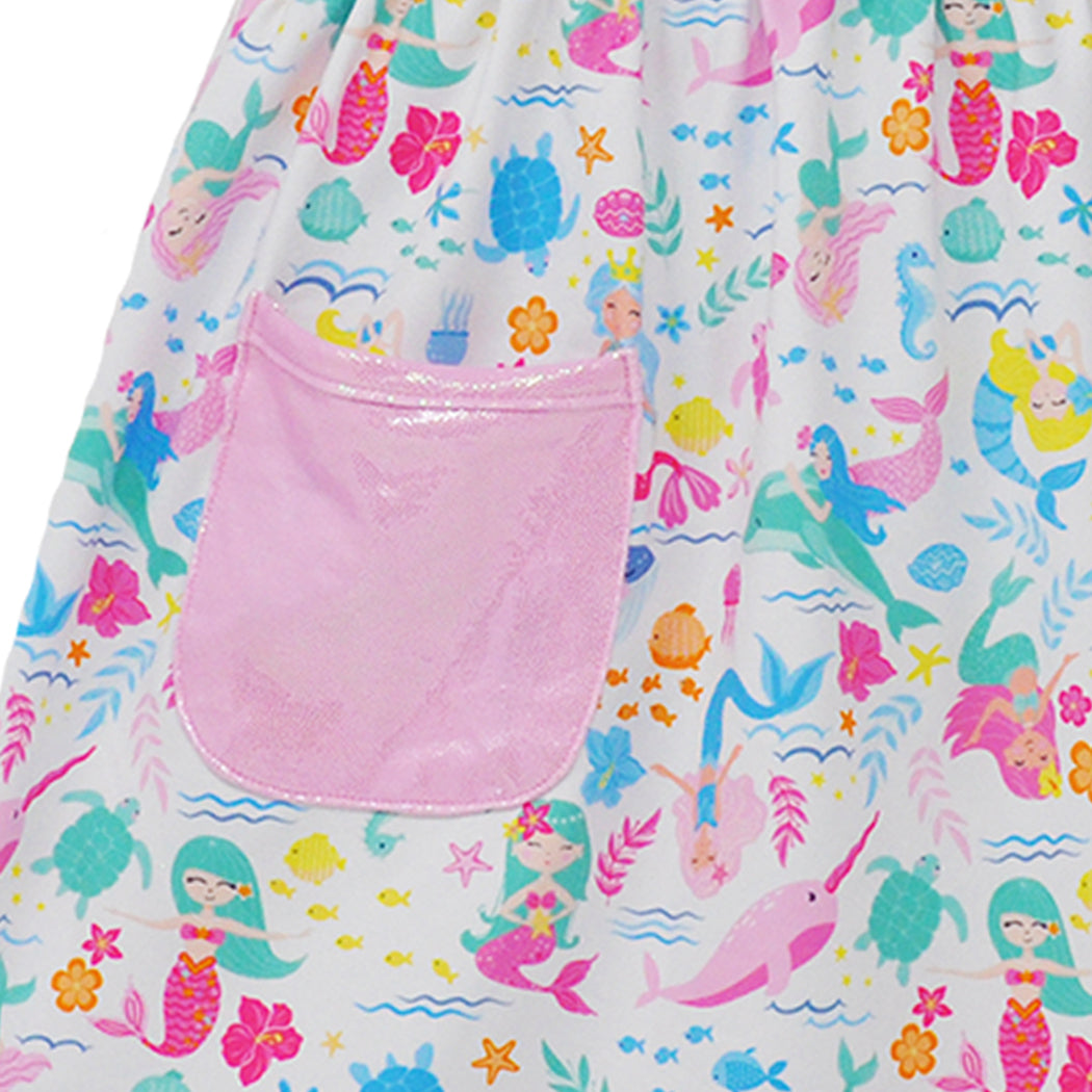 UPF 50+ Dahlia Sleeveless Tee Dress with Pockets