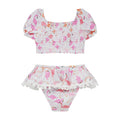 UPF 50+ Gemma Two Piece Smocked Pom-Pom Swimsuit