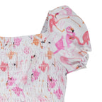 UPF 50+ Gemma Two Piece Smocked Pom-Pom Swimsuit