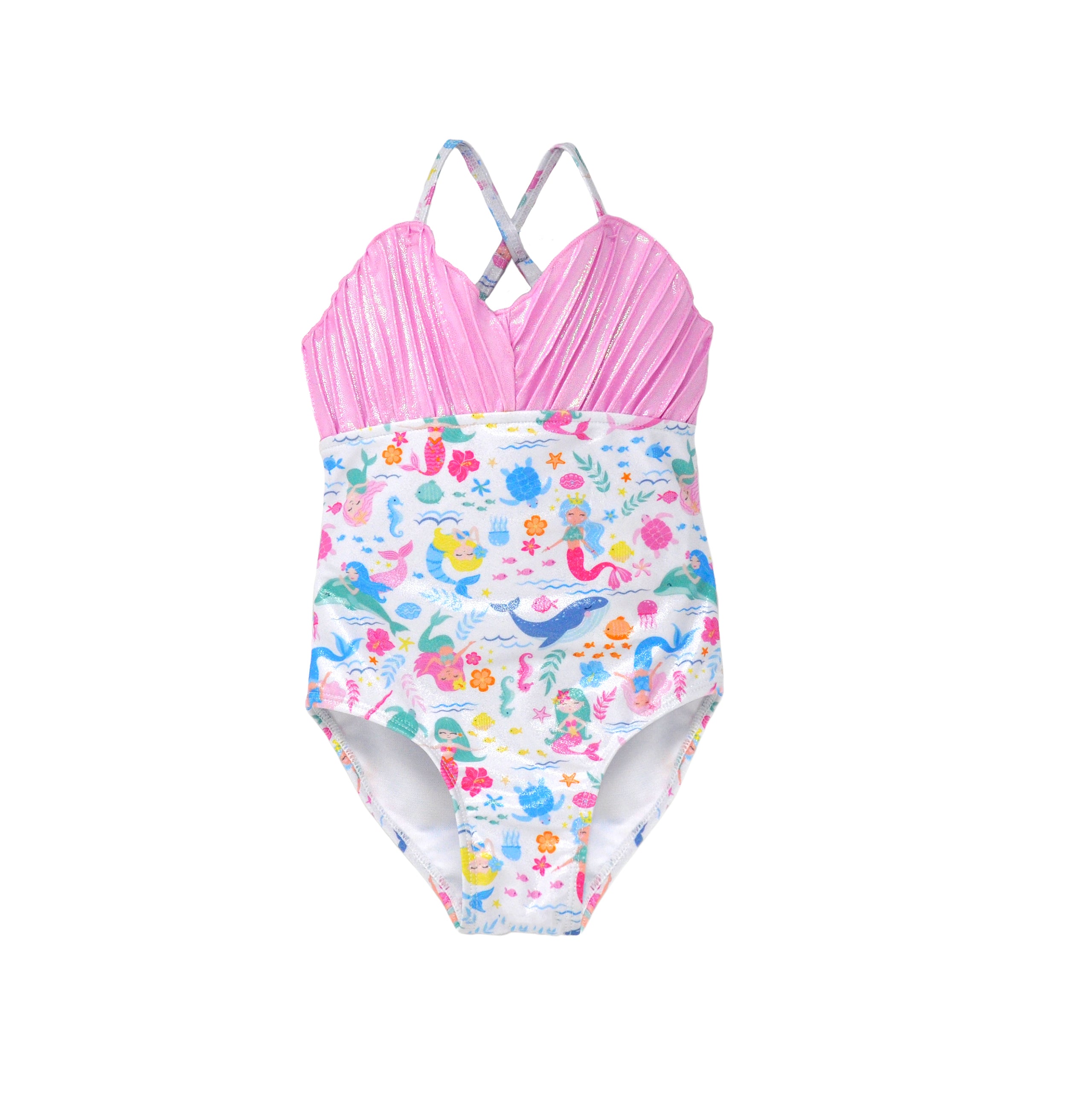 UPF 50+ Mermaid Shell Swimsuit – FlapHappy