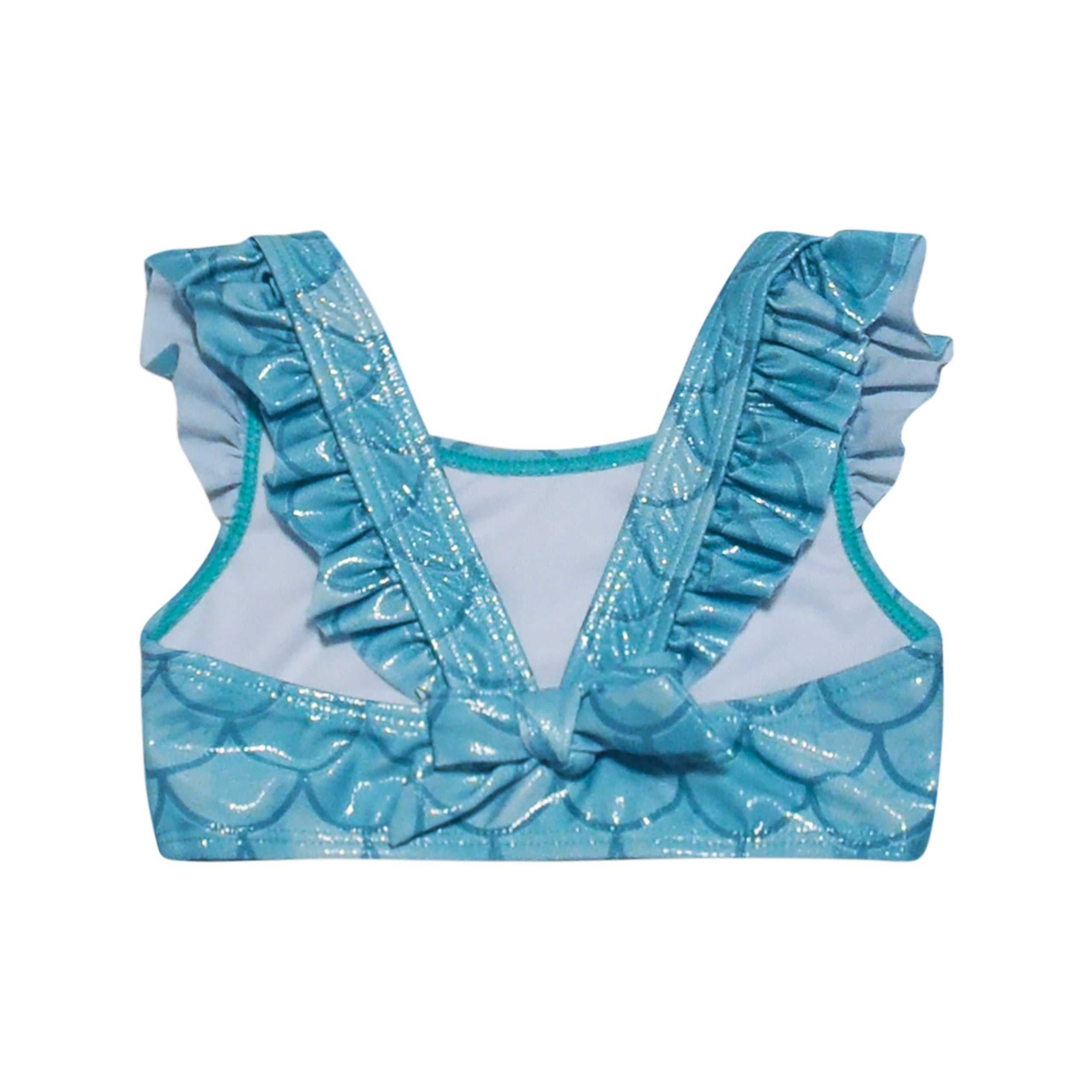UPF 50+ 3 Piece Mermaid Swim Set w/ Ruffle Shoulder