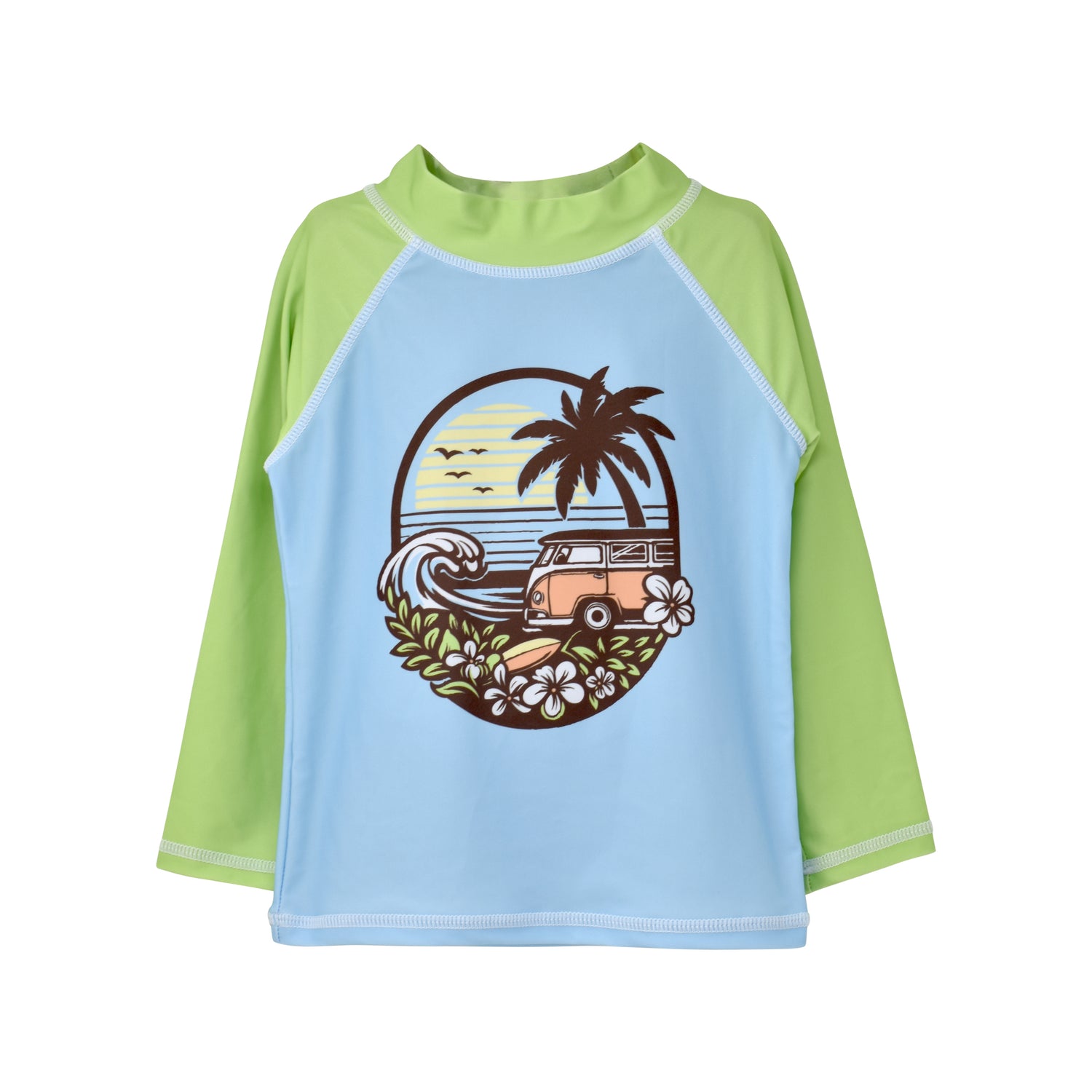 (New) UPF 50+ Graphic Rash Guard Swim Top