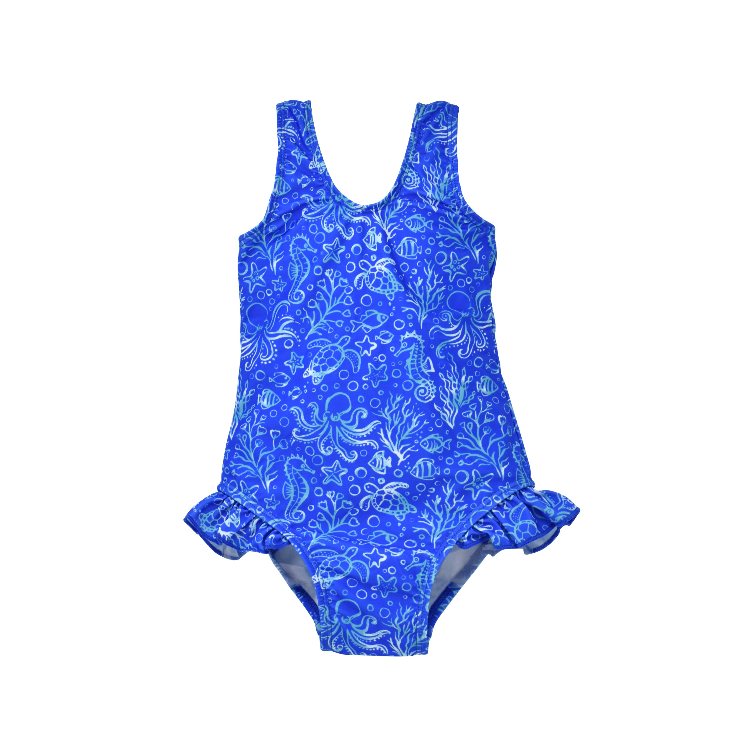 (New) UPF 50+ Delaney Hip Ruffle Swimsuit