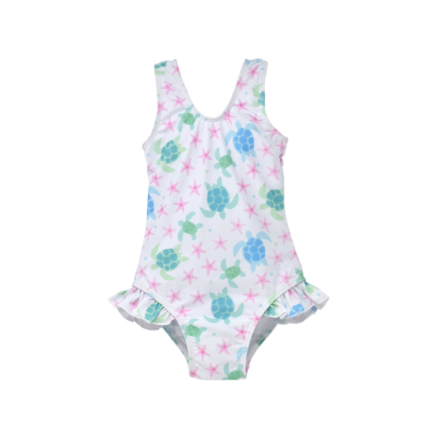 (New) UPF 50+ Delaney Hip Ruffle Swimsuit