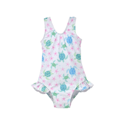 (New) UPF 50+ Delaney Hip Ruffle Swimsuit