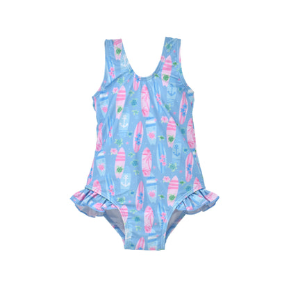 (New) UPF 50+ Delaney Hip Ruffle Swimsuit