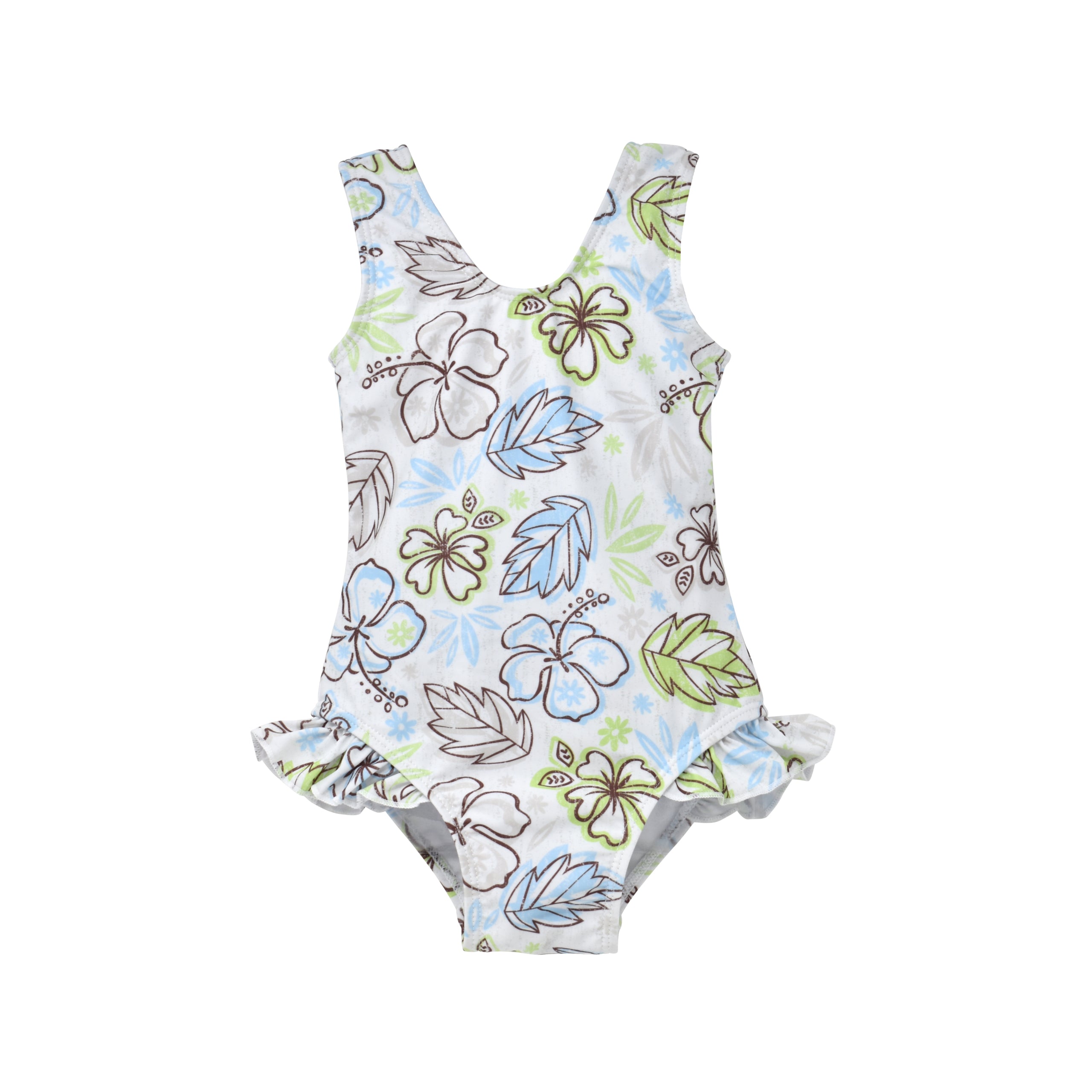 (New) UPF 50+ Delaney Hip Ruffle Swimsuit