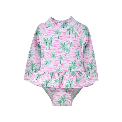 (New) UPF 50+ Alissa Infant Ruffle Rash Guard Swimsuit