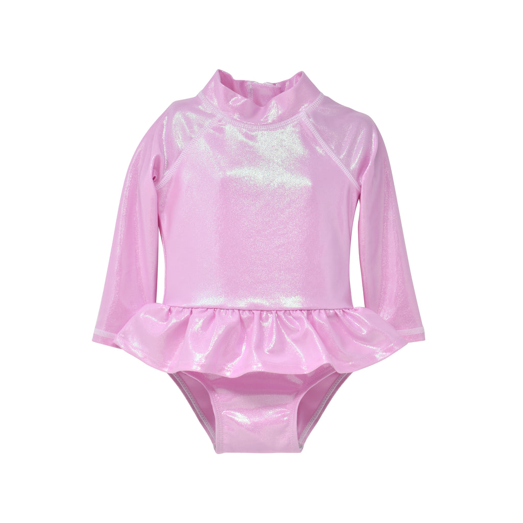 UPF 50+ Alissa Infant Ruffle Rash Guard Swimsuit