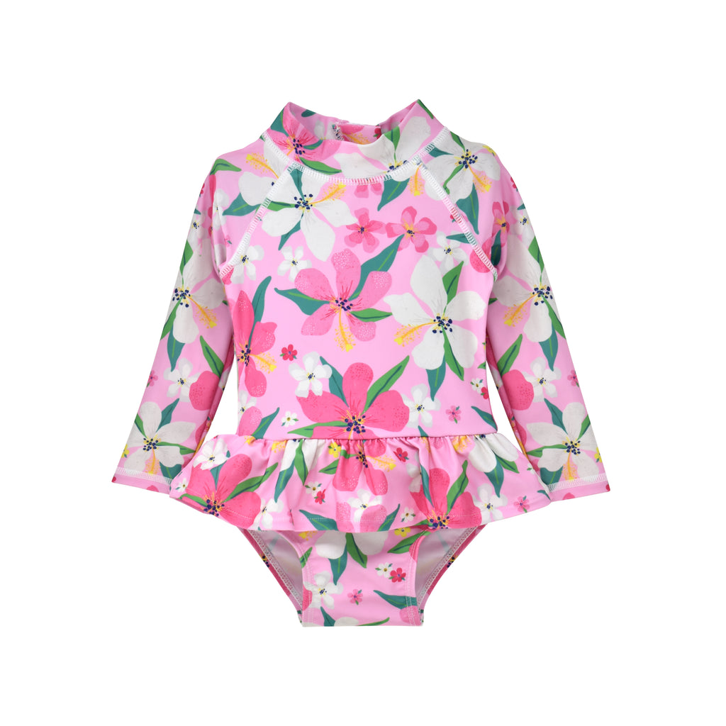 UPF 50+ Alissa Infant Ruffle Rash Guard Swimsuit