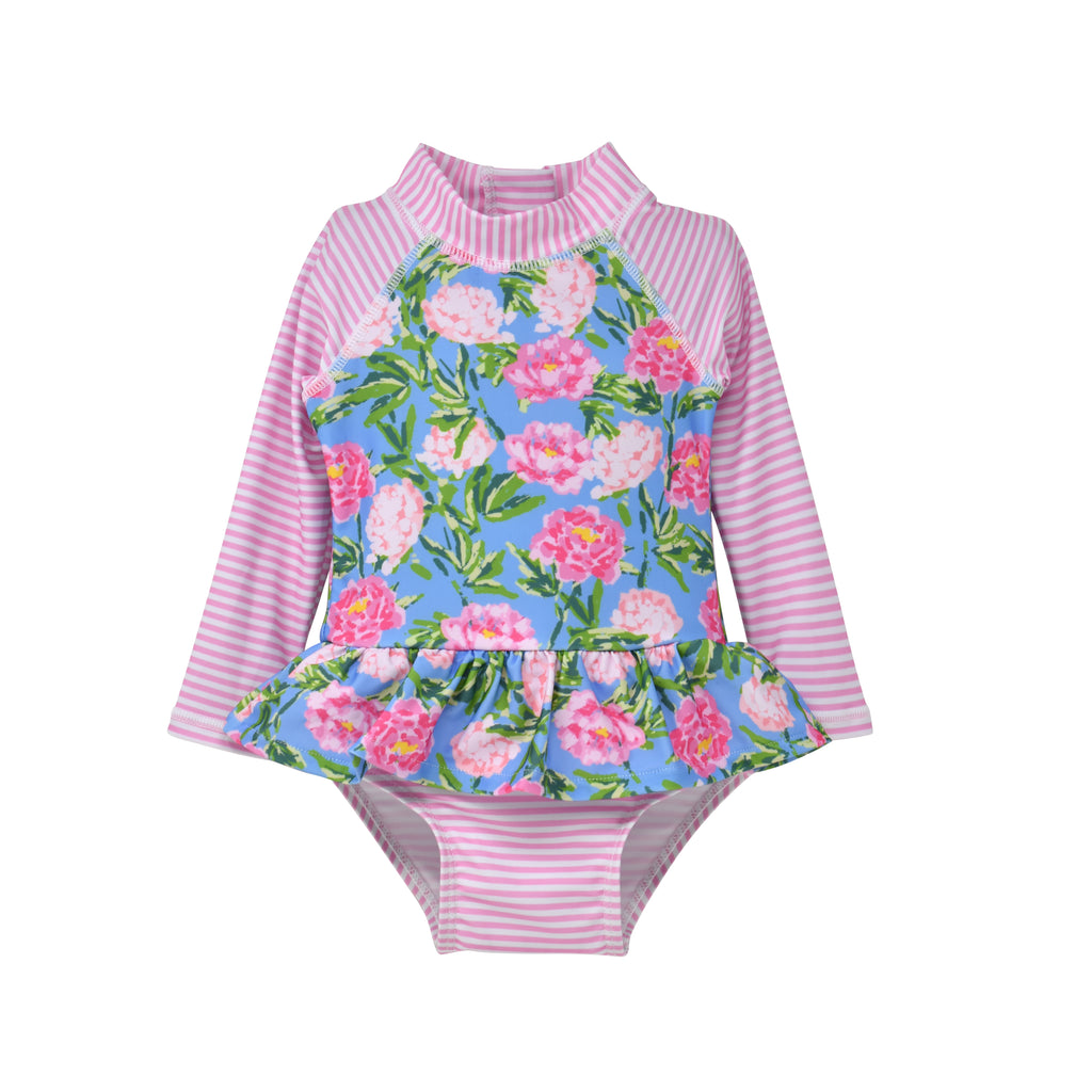 UPF 50+ Alissa Infant Ruffle Rash Guard Swimsuit
