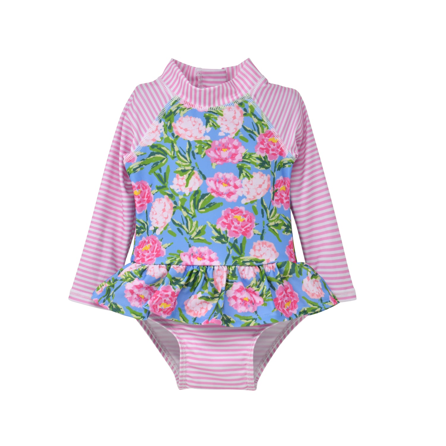 (New) UPF 50+ Alissa Infant Ruffle Rash Guard Swimsuit