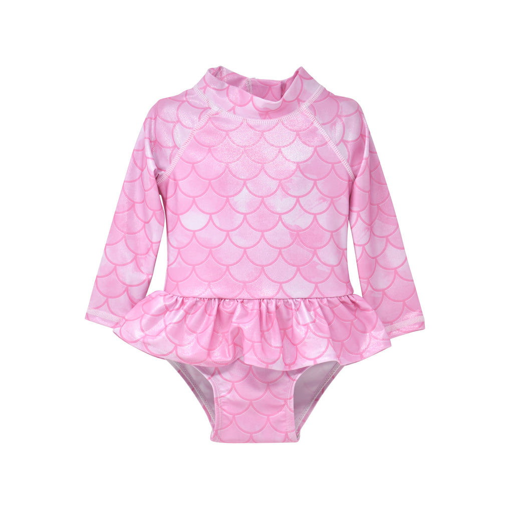 UPF 50+ Alissa Infant Ruffle Rash Guard Swimsuit
