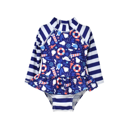 (New) UPF 50+ Alissa Infant Ruffle Rash Guard Swimsuit