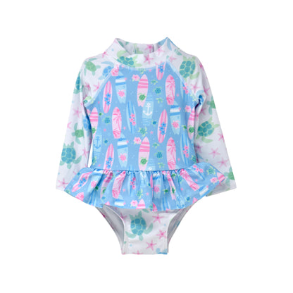 (New) UPF 50+ Alissa Infant Ruffle Rash Guard Swimsuit
