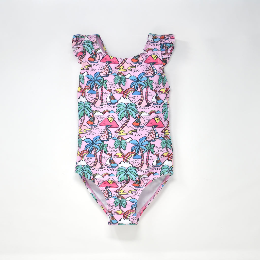 UPF 50+ Lili Ruffles & Bow Swimsuit