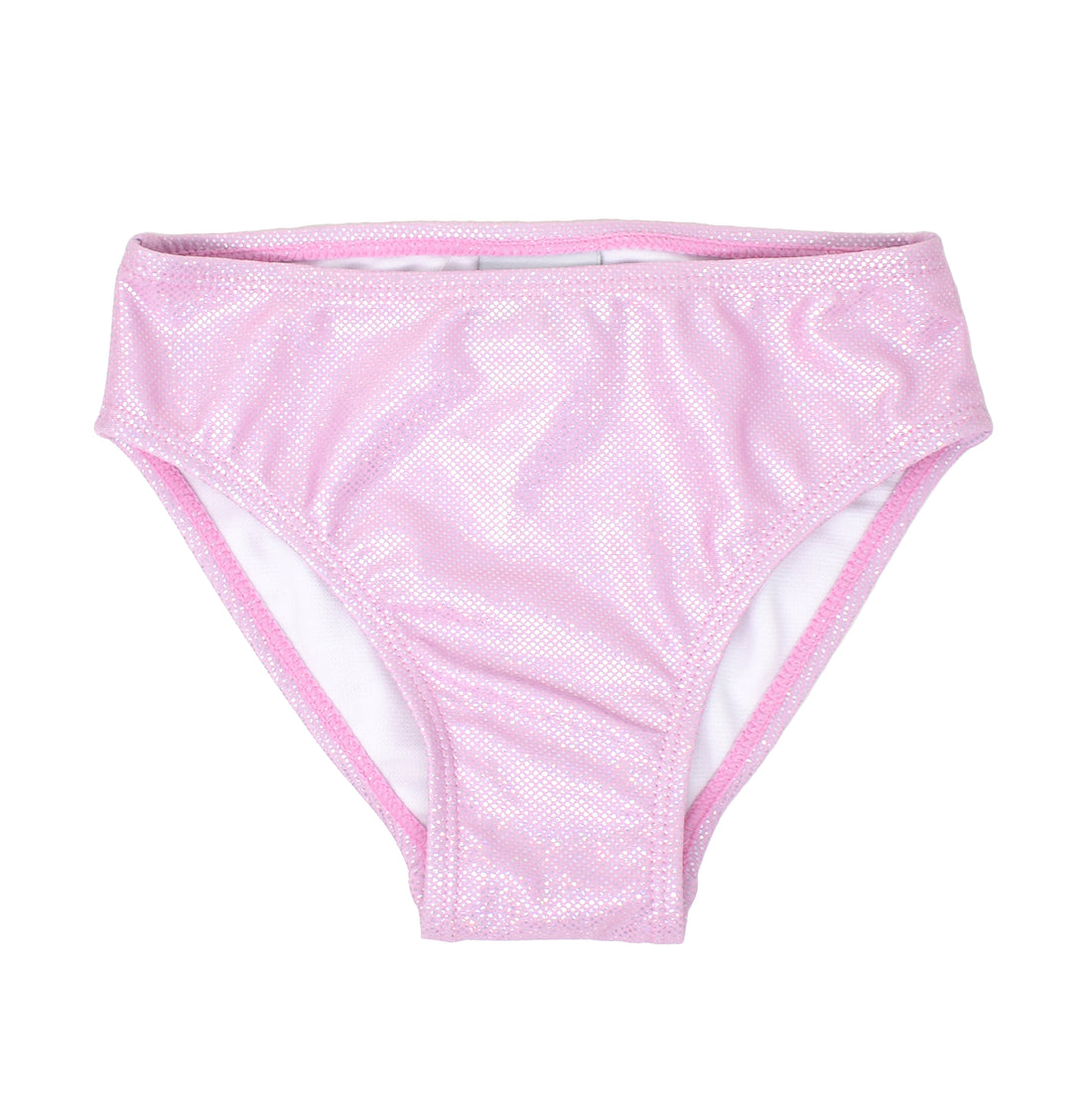 UPF 50+ Girls Swim Bottom, Sparkling Sunset Pink, sparkling pink