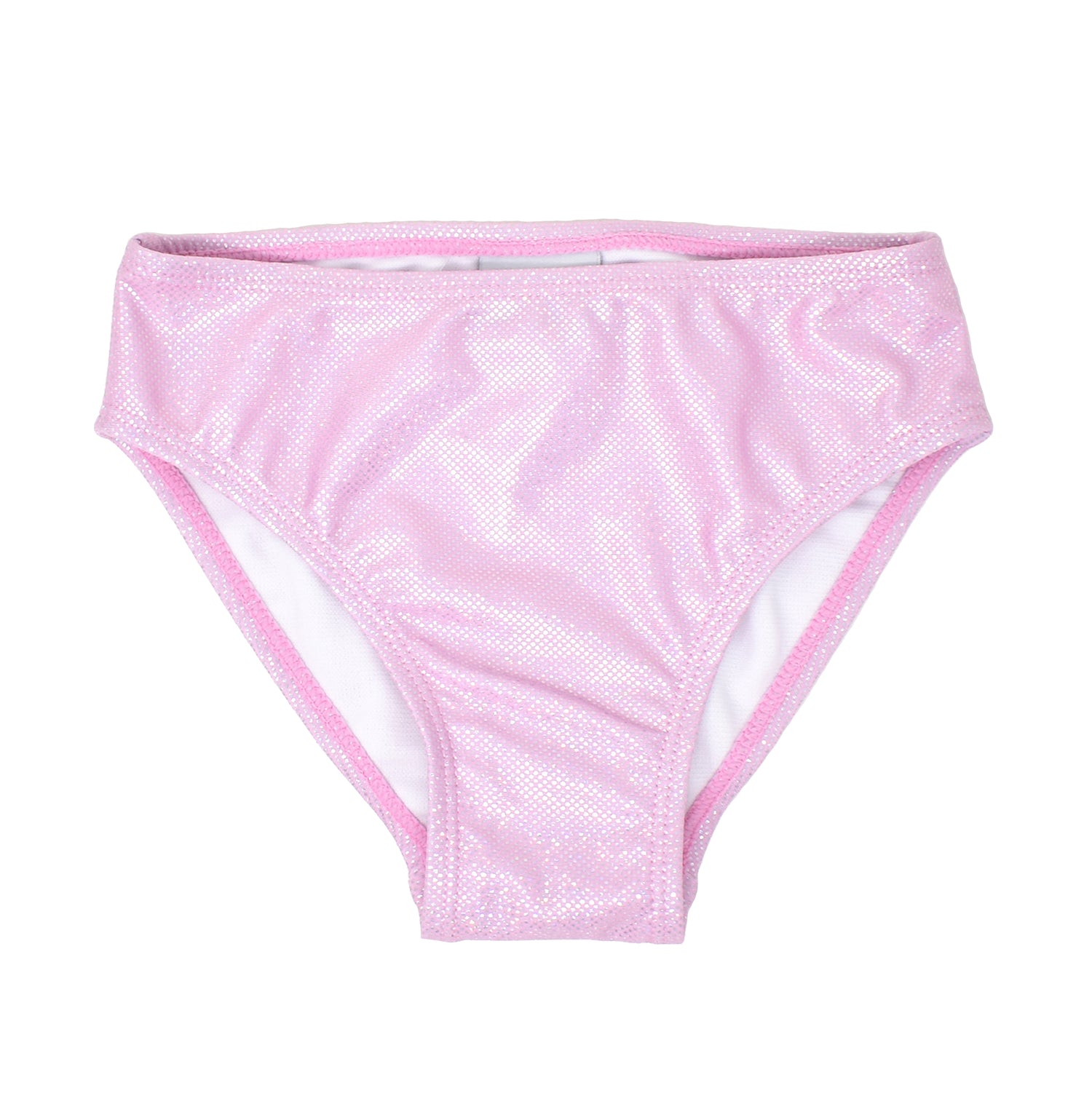 UPF 50+ Girls Swim Bottom, Sparkling Sunset Pink, sparkling pink