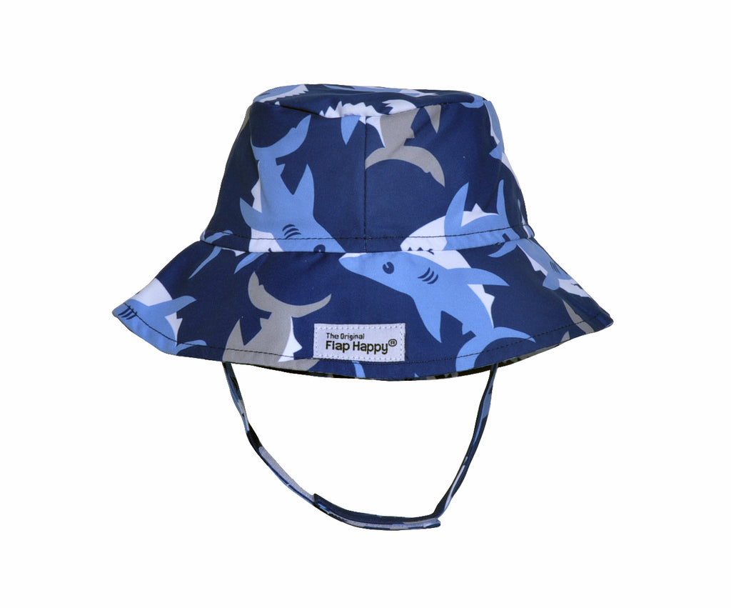 UPF 50+ Bucket Hat (Microfiber Prints) - Happy Shark