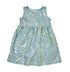 UPF 50+ Dahlia Sleeveless Tee Dress - Fairy Tale Scales, teal dress with sparkly, holographic, glitter mermaid scales