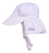 UPF 50+Original Flap Hat with Ties (Basics) - White