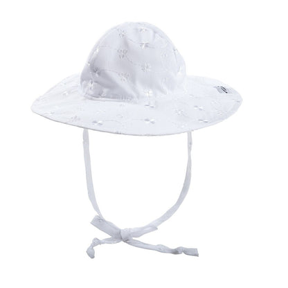 UPF 50+ Floppy Hat (Basics) - White Eyelet