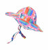 UPF 50+ Floppy Hat - Pink Beach Boards, pink floppy sunhat with orange, green, blue, and yellow surfboards