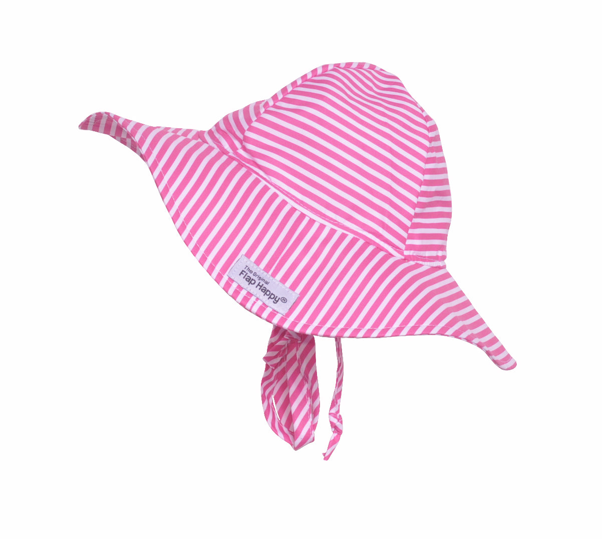 UPF 50+ Floppy Hat (Basics) Preppy Pink Stripe, pink and white stripe