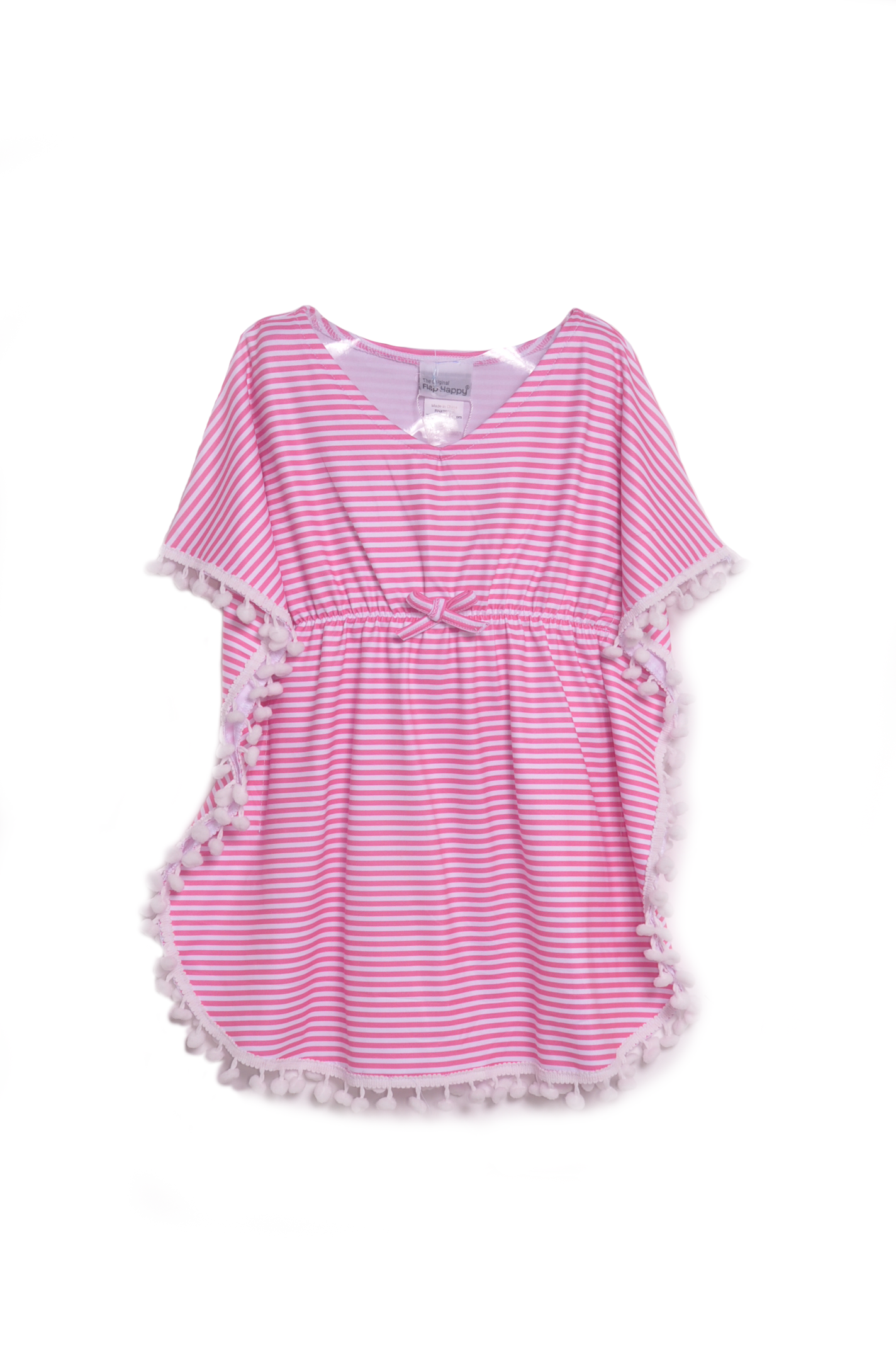 UPF 50+ Kaia Beach Swim Cover-Up - Preppy Pink Stripe