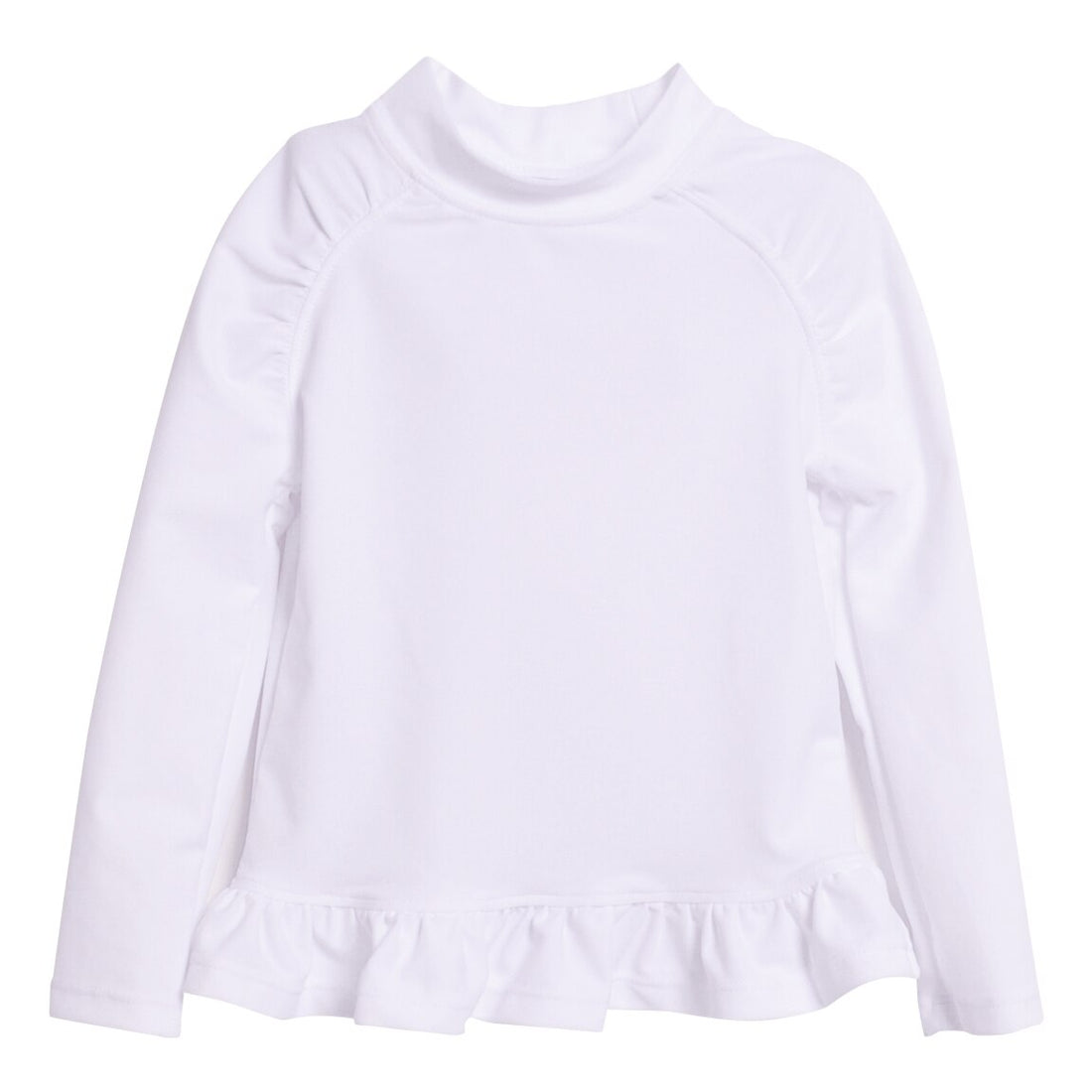 UPF 50+ Ruffle Rash Guard (Recycled) - White