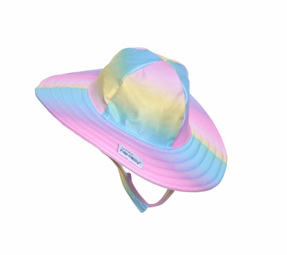 UPF 50+ Summer Splash Swim Hat (Recycled) - Rainbow Ombre
