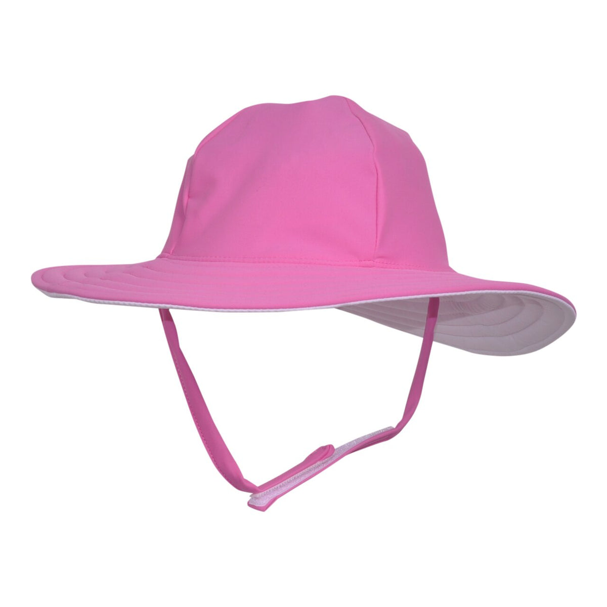 UPF 50+ Summer Splash Swim Hat - Kohala, pink with white underside