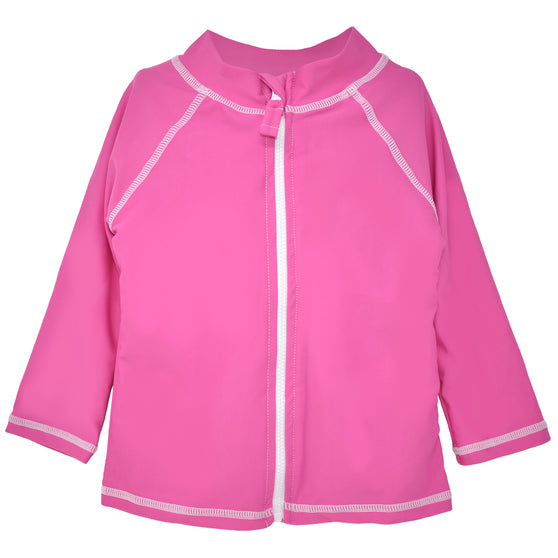 UPF 50+ Zip Front Swim Jacket (Recycled) - Pink