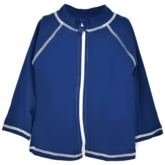 UPF 50+ Zip Front Swim Jacket (Recycled) - Blue